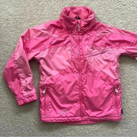 Obermeyer Zenon Shell Waterproof Jacket Coat Pink Juniors Size 14 Kids Snow Ski - Picture 15 of 16